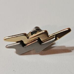 Gold and Silver Lightning Bolt Pin